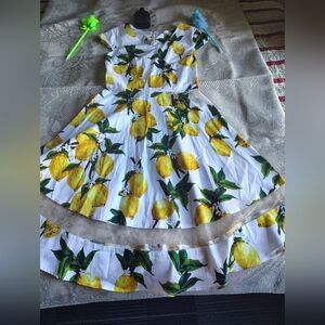 Better Homes And Gardens Lemon Print High Low Dress